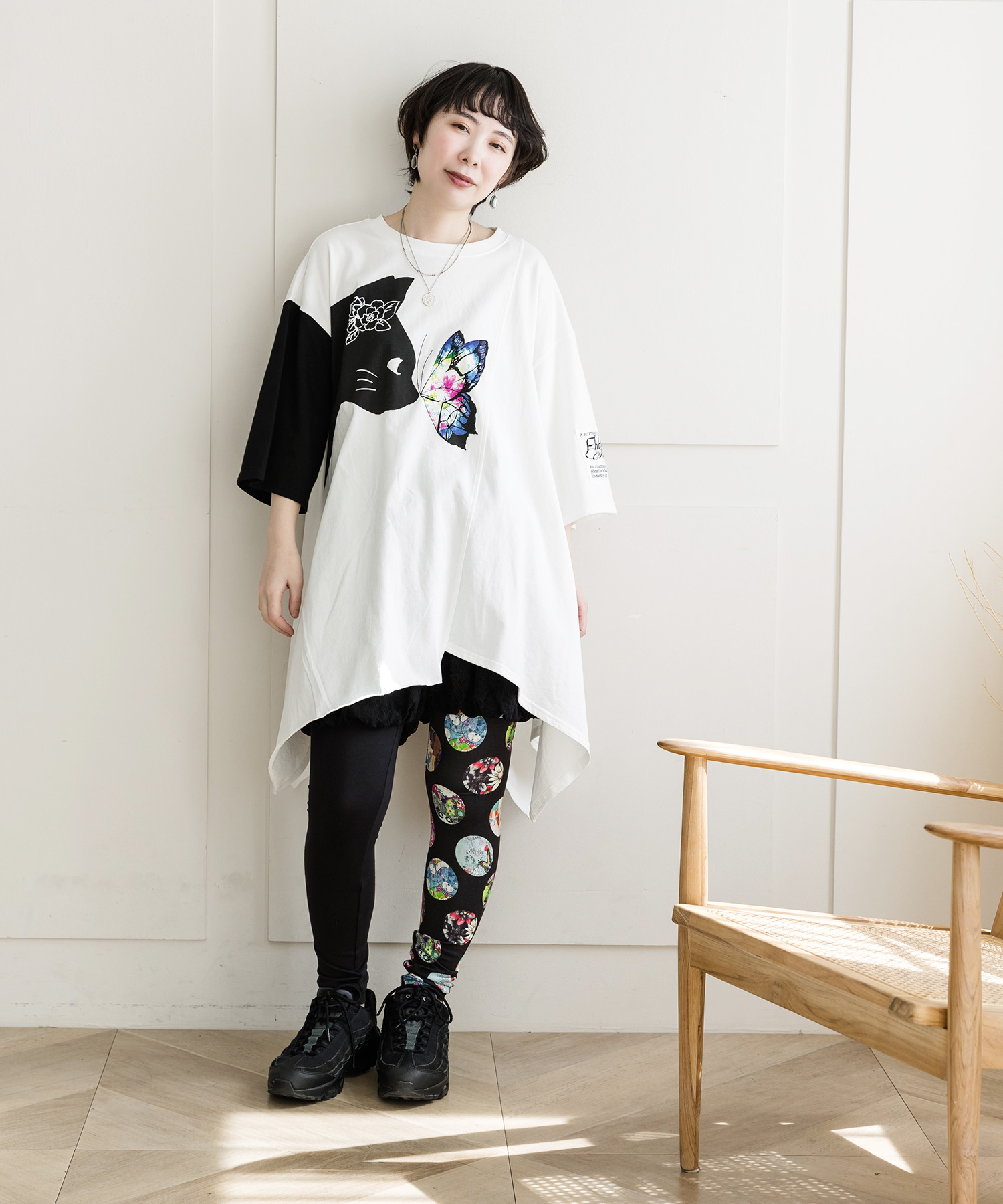 ネコ柄チュニック(504667840) | スカラー(ScoLar) - d fashion