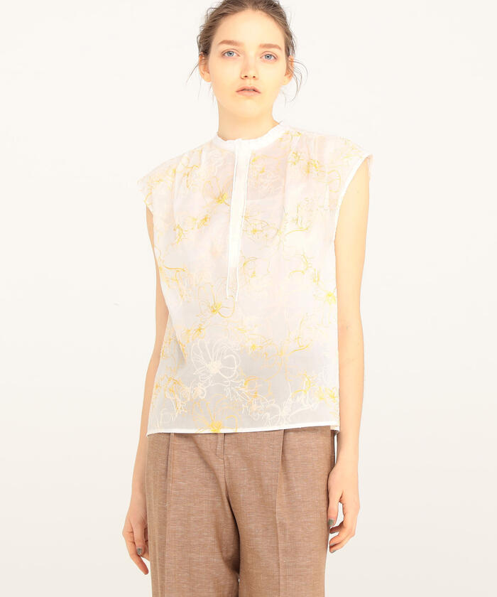 「TOMORROWLAND collection」 7分袖ブラウス 36 イエロー系その他2 レディース TOMORROWLAND collection 「TOMORROWLAND collection」 7分袖