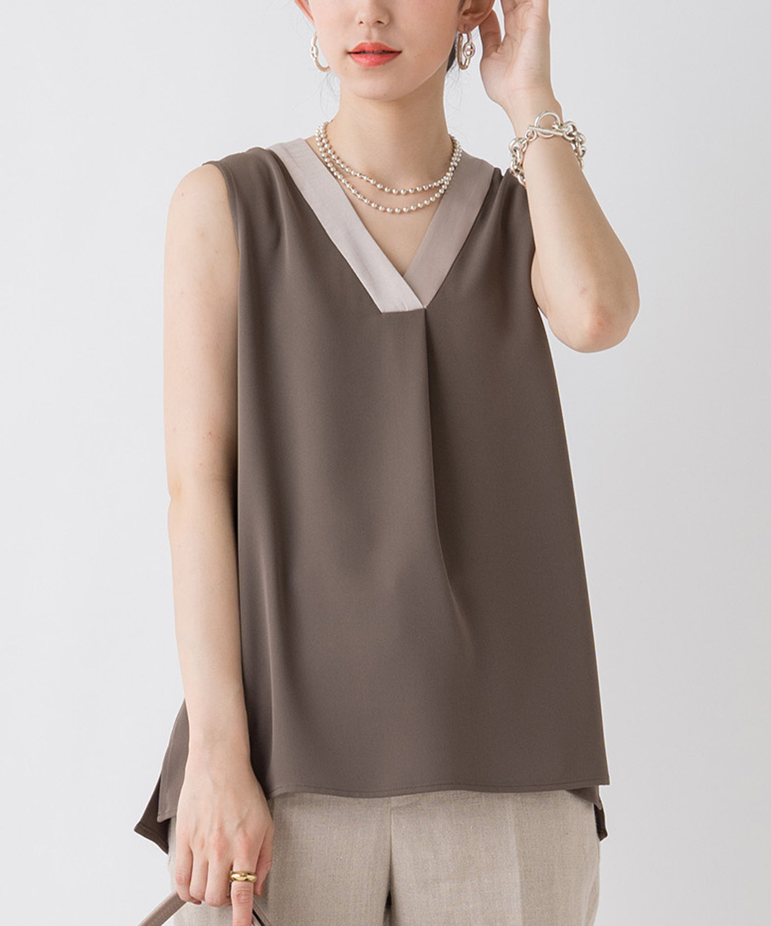 セール 70%OFF】【Loungedress】ノースリVBL(504194257) | ラウンジ ...