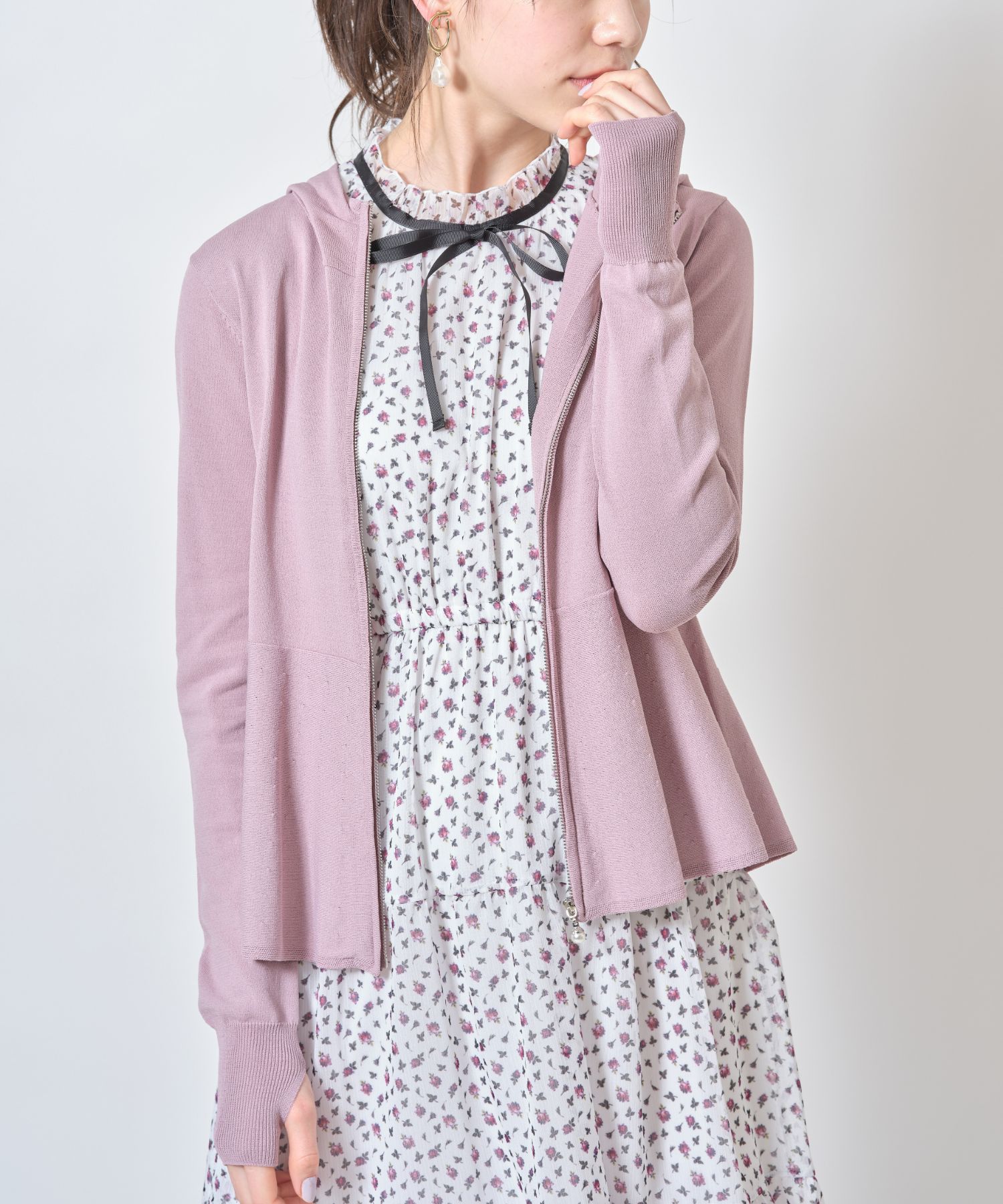 Basic tone clothes ベーシックトーンクローゼットニットパーカー launen-ch-1.jpg