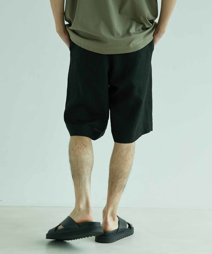 セール】〈SHARE CLOSETシリーズ〉リネンドロストハーフパンツ