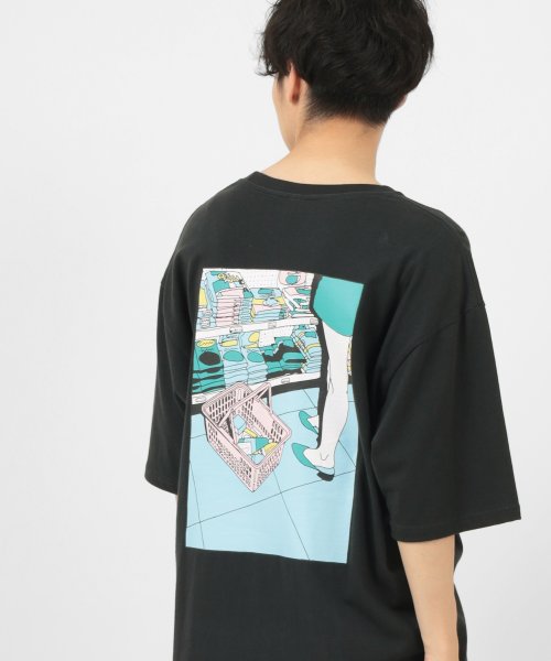 セール Make A Ray グラフィックイラスト バックプリント半袖tシャツ ポスターデザイン レトロテイスト ワンポイント Make A Ray Make A Ray D Fashion