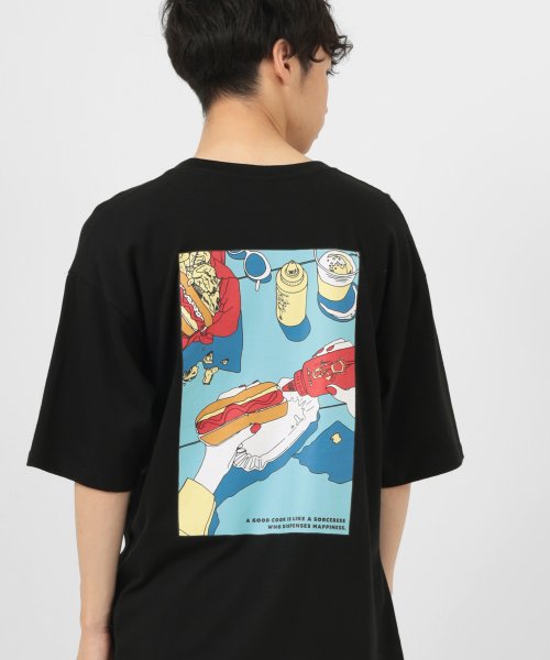 セール Make A Ray グラフィックイラスト バックプリント半袖tシャツ ポスターデザイン レトロテイスト ワンポイント Make A Ray Make A Ray D Fashion