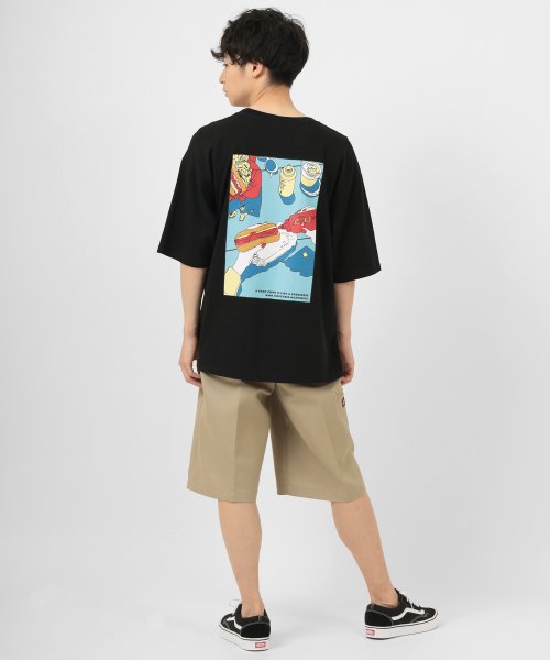 セール Make A Ray グラフィックイラスト バックプリント半袖tシャツ ポスターデザイン レトロテイスト ワンポイント Make A Ray Make A Ray D Fashion