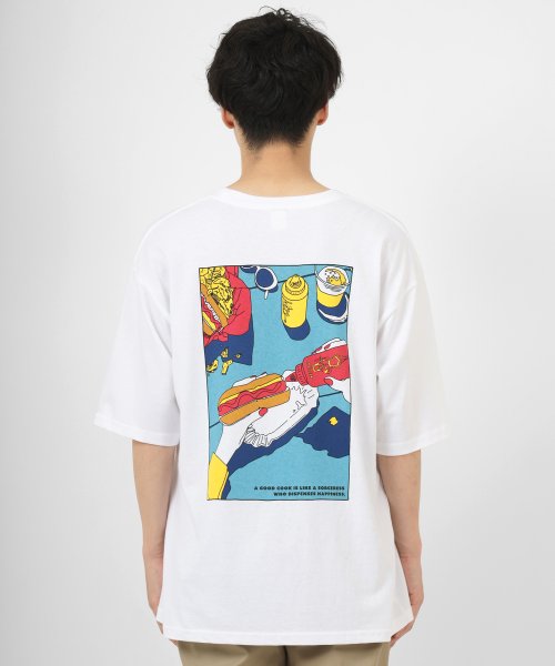 セール Make A Ray グラフィックイラスト バックプリント半袖tシャツ ポスターデザイン レトロテイスト ワンポイント Make A Ray Make A Ray D Fashion