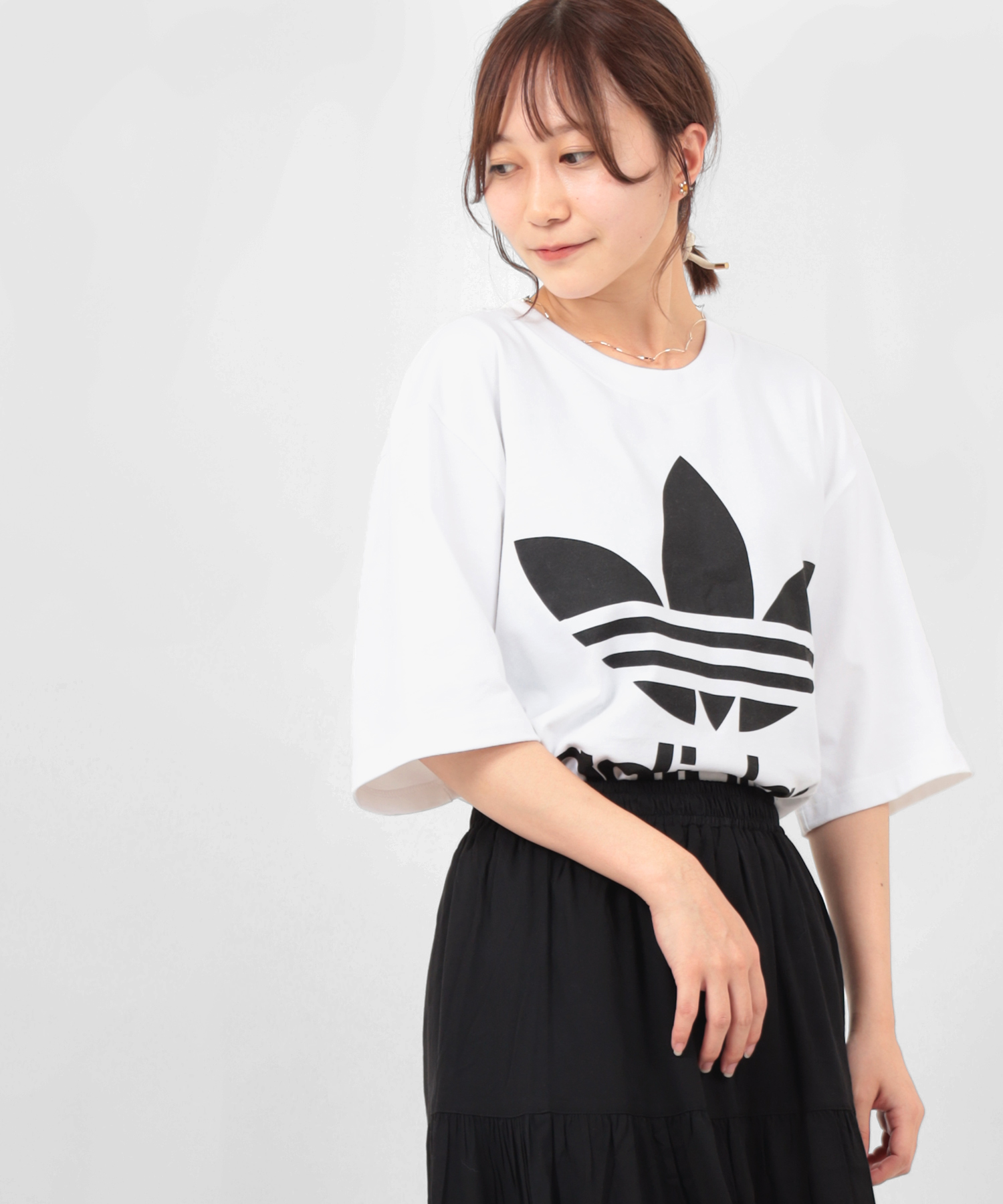 adidas/アディダス】トレフォイル ビッグシルエット半袖Tシャツ adidas/アディダス】トレフォイル ビッグシルエット半袖Tシャツ