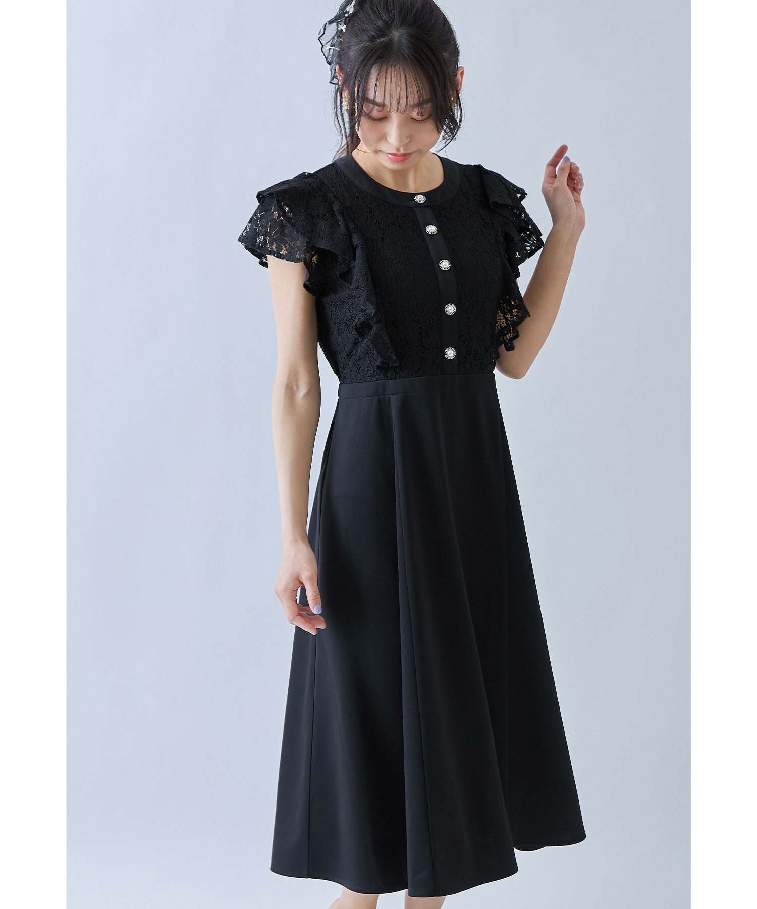 CHICWISH★シフォンストッキングラッフルワンピース☆ CHICWISH☆シフォンストッキングラッフルワンピース☆ (Chicwish