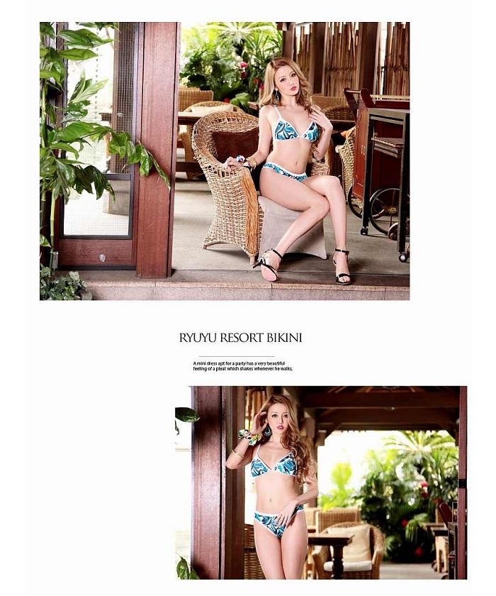 Morena Rosa】ワイヤー入りボタニカル柄水着 ホワイトマルチ
