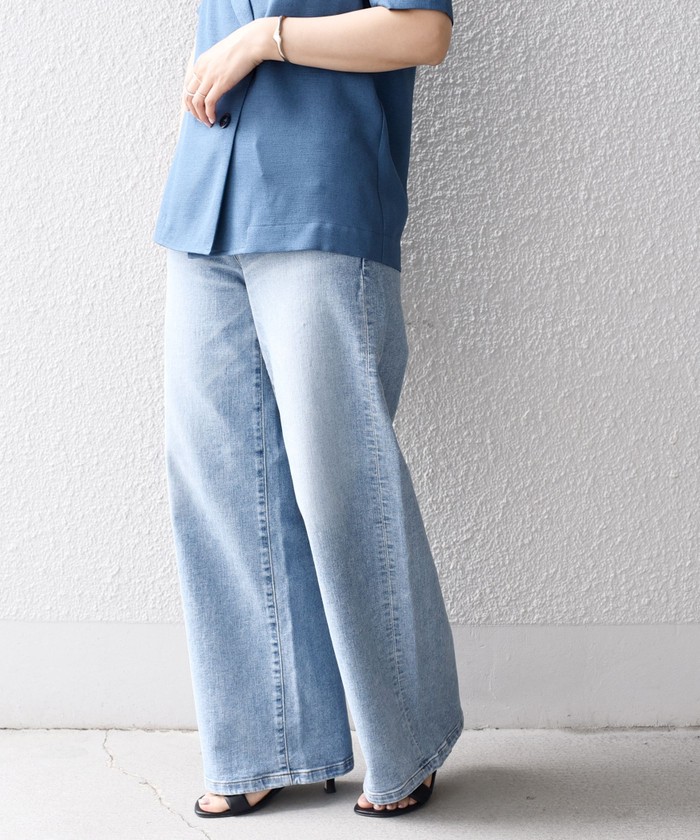 【新発売】 セール 30%OFF】*SOMETHING LISAワイドデニム◇(504680565 パンツ