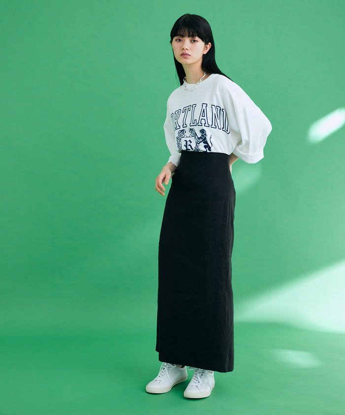 アドーア　ADORE プリントリネンタイトスカート　新品 セール】ストレッチリネンカラースカート(504681161) | アダム