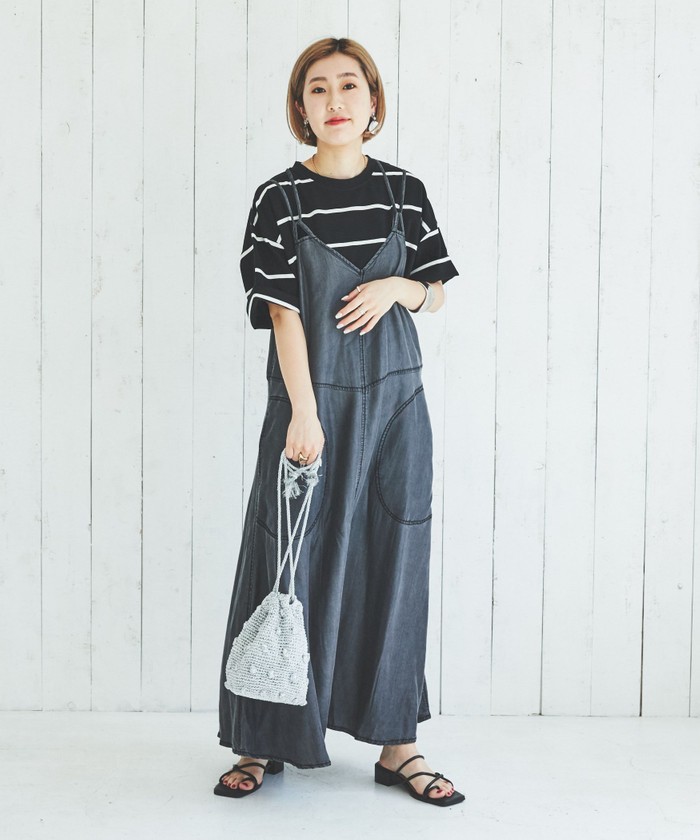 ライトデニムキャミワンピース　sizeFREE　Indigo　かぐれ セール】ライトデニムキャミワンピース(504651843) | coen(coen