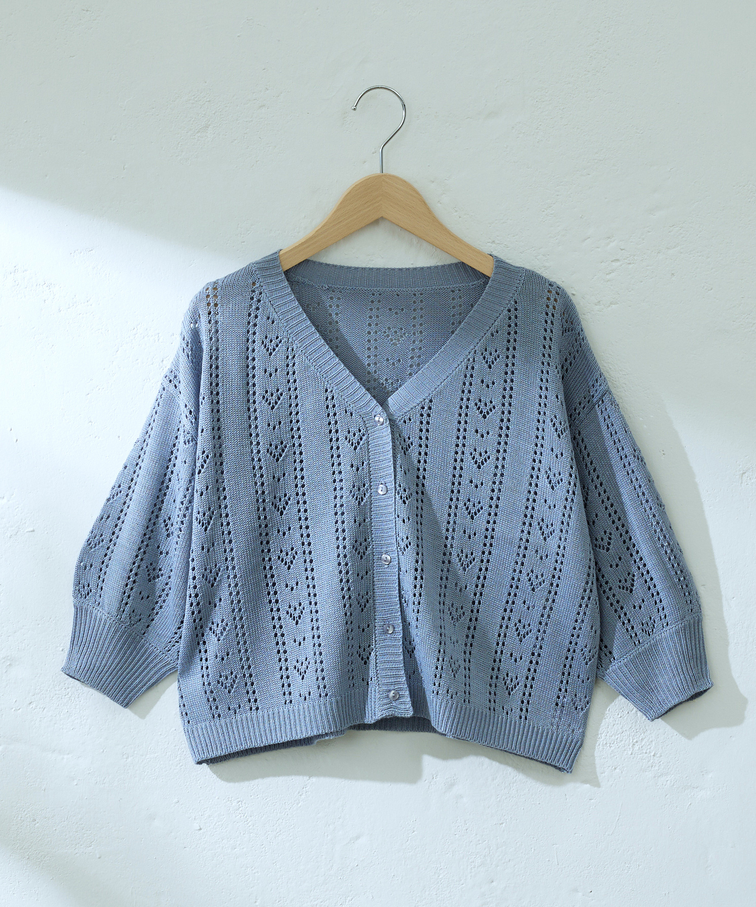 HashtagDDD oliwabiu オリジナル コラボ半袖カーディガン AZUL BY MOUSSY カーディガン AJUGA.×AZUL LOGO KNIT CD/AJUGA