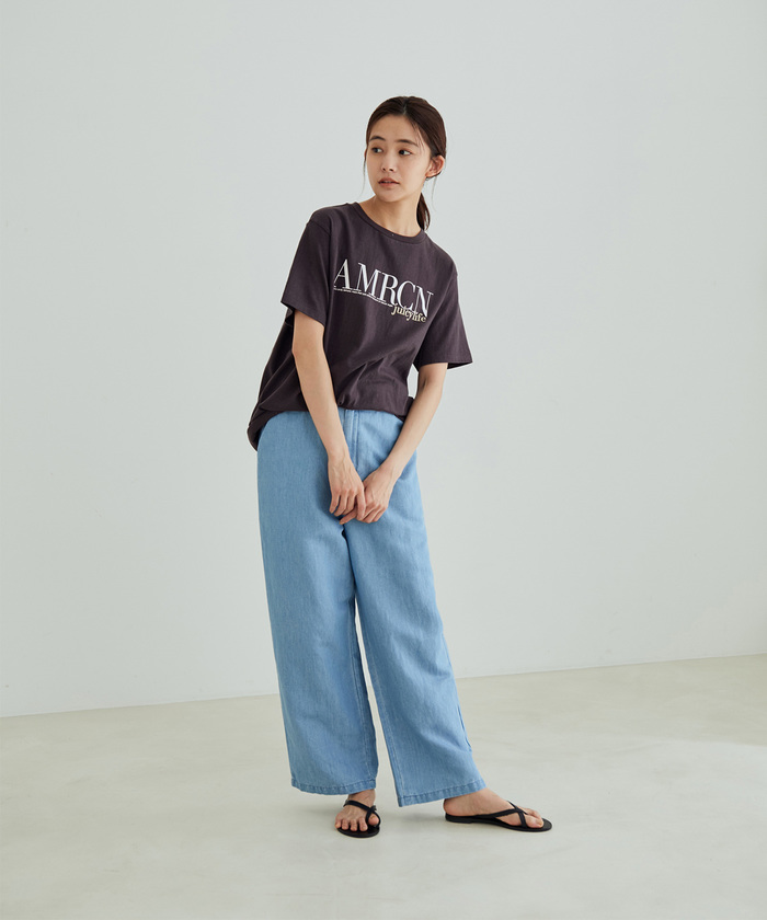 Americana for SALON別注ロゴTシャツサロン アダム エ ロペ Americana for SALON】オリジナルロゴプリントTシャツ(504684394