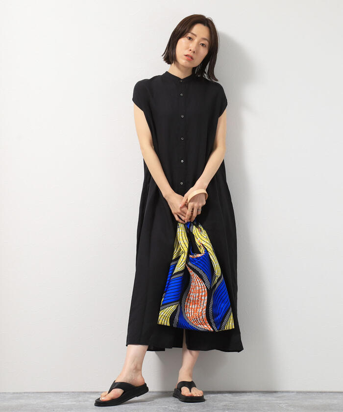 TICCA リネン100% ソメロス別注　フレンチスリーブ ワンピース　ティッカ TICCA ワンピース 「洗える」TICCA/ティッカ フレンチスリーブ