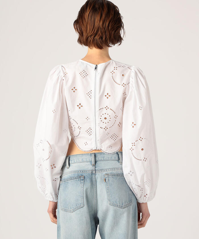 【定価4.6万】GANNI デニムシャツ ブラウス ピーターパンカラー GANNI（ガニー）の「【GANNI】ドットブラウス（シャツ/ブラウス