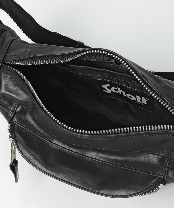 クーポン】【Schott/ショット】ライダース レザーボディーバッグ クーポン】【Schott/ショット】ライダース レザーボディーバッグ