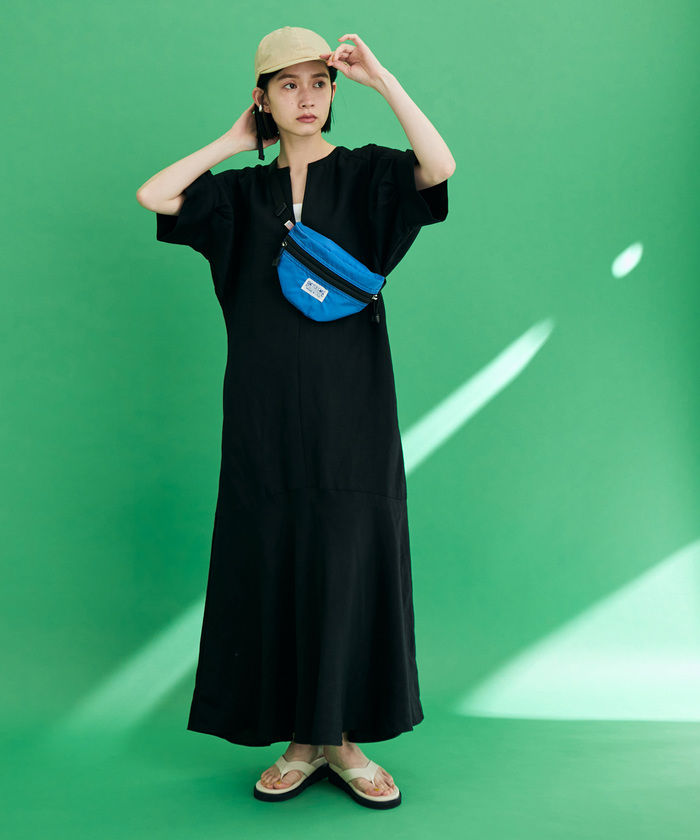 アダムエロペ　リネンボリュームスリーブワンピース セール 30%OFF】【逸品シリーズ】リネンボリュームスリーブ