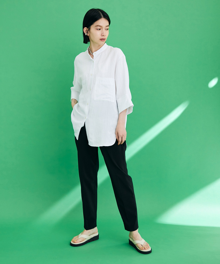 セール】【一部直営店舗・WEB限定】リネンワイドスリーブシャツ