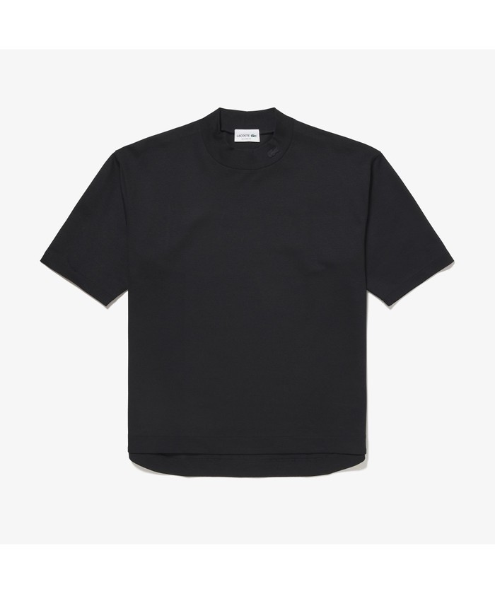 クーポン】ラコステ LACOSTE 5分袖モックネックサマーニットT