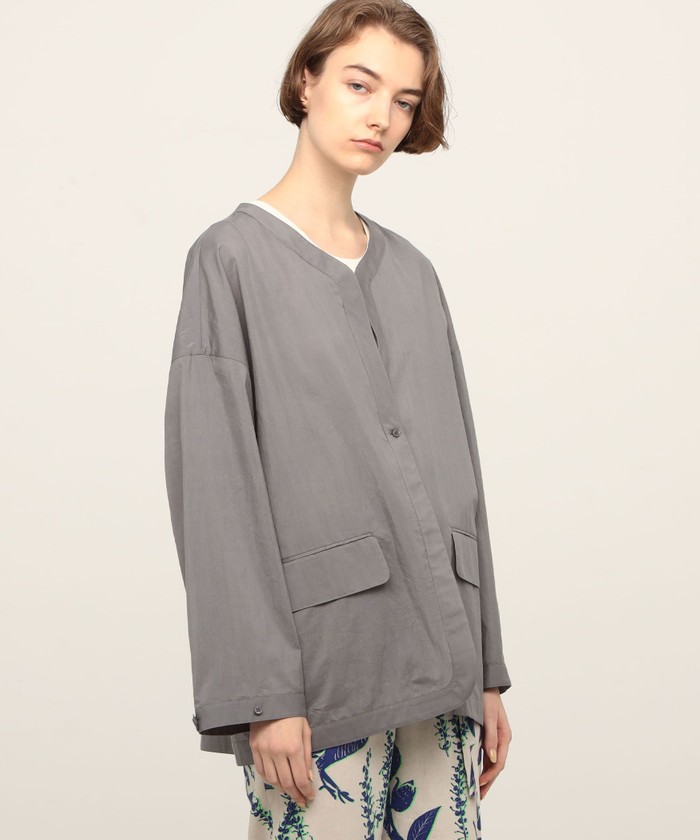 セール 40%OFF】コットンシルクタイプライター ノーカラー