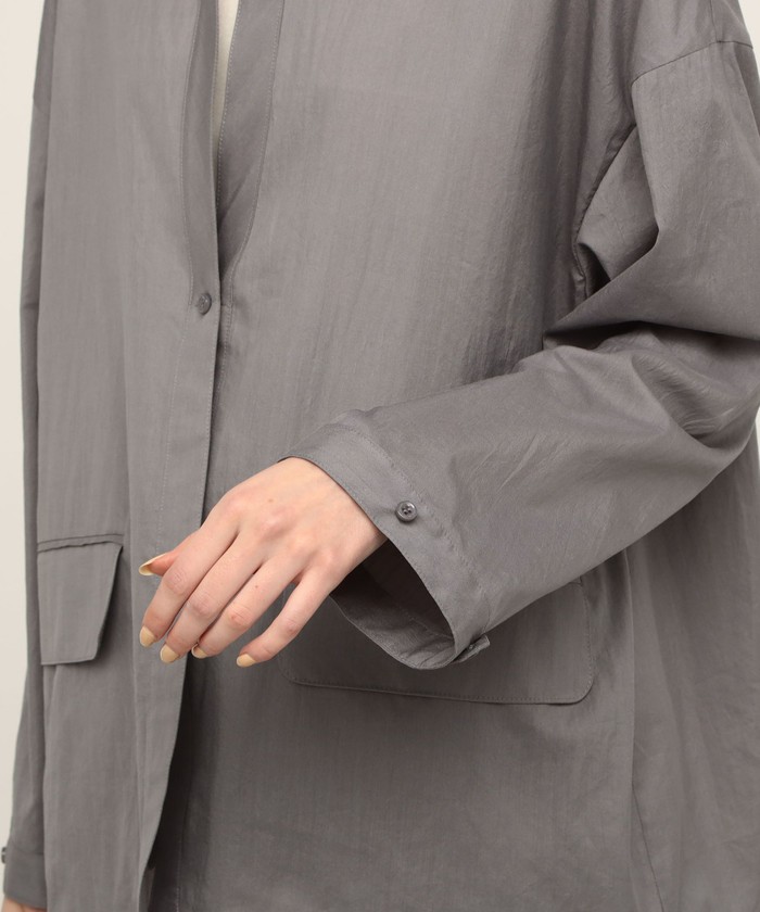 セール 40%OFF】コットンシルクタイプライター ノーカラー