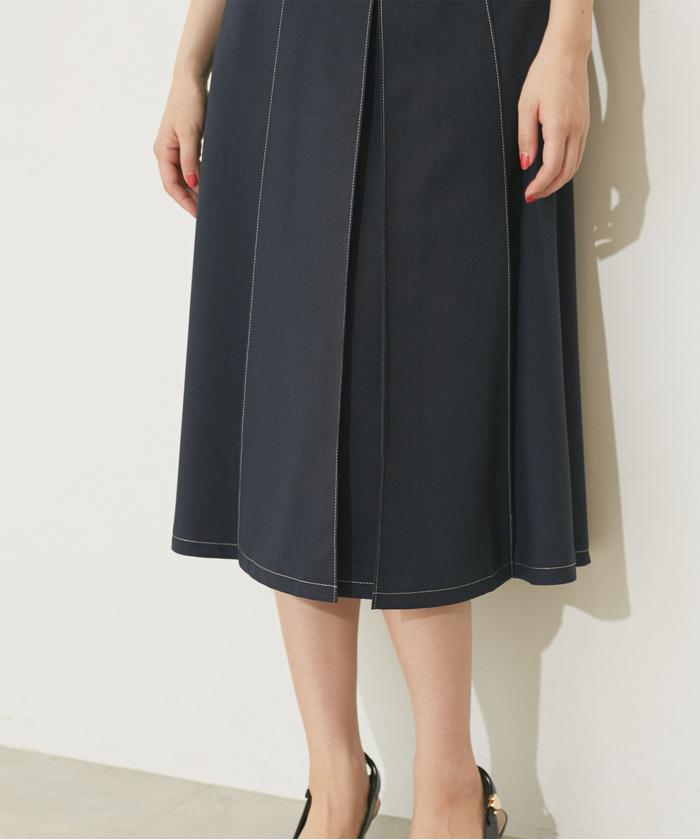 ポールスチュアート　スカートセットアップ　大きいサイズ L~XL ハイツイストセットアップ スカート(504518283) | ジル バイ