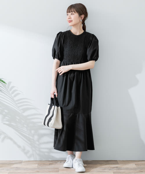 セール 20%OFF】スモッキングバックリボンワンピース(504694045