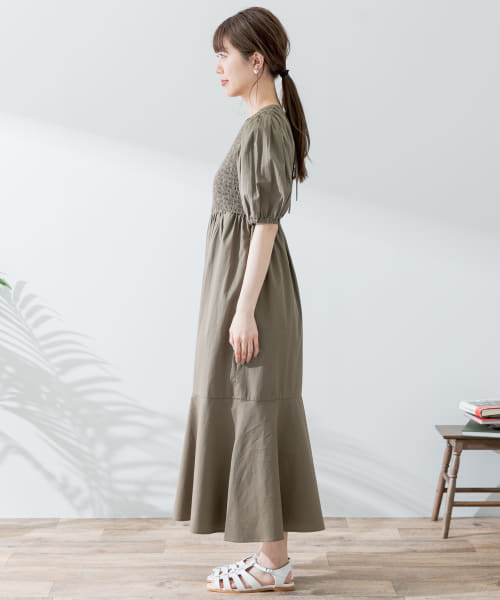 セール 20%OFF】スモッキングバックリボンワンピース(504694045