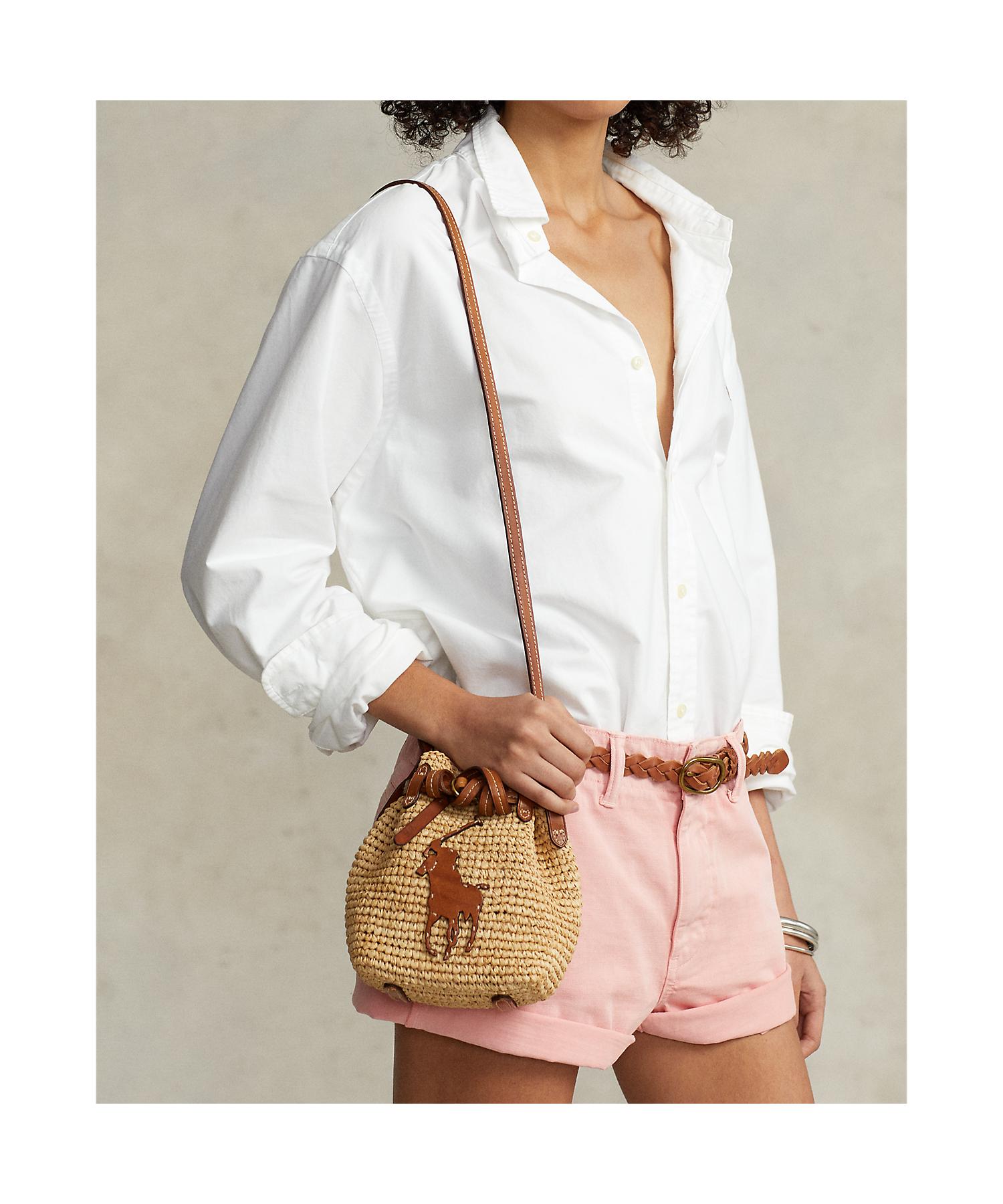 ラフィア ミニ Bellport バケット バッグ(504658524) | POLO ラフィア ミニ Bellport バケット バッグ(504658524) | POLO