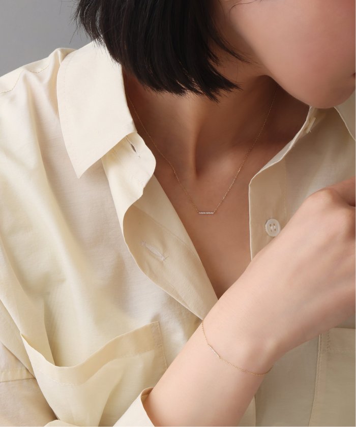 ダイヤ10mmバーネックレス K10(504694481) | リラ(Lilas) - d