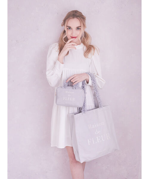 セール 20%OFF】チュールフリルハンドルスクエアトートバッグ