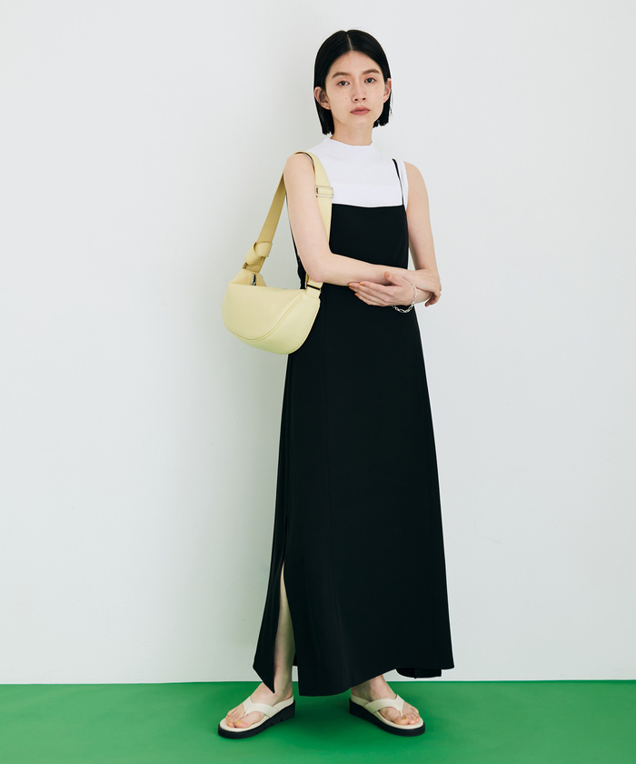 【adametrope】ニットキャミワンピース セール 70%OFF】【WEB限定】キャミワンピースxニットタンク