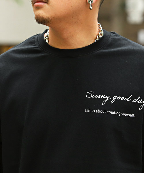 ラグスタイル LUXSTYLE バックフォトデコレーションプリントT