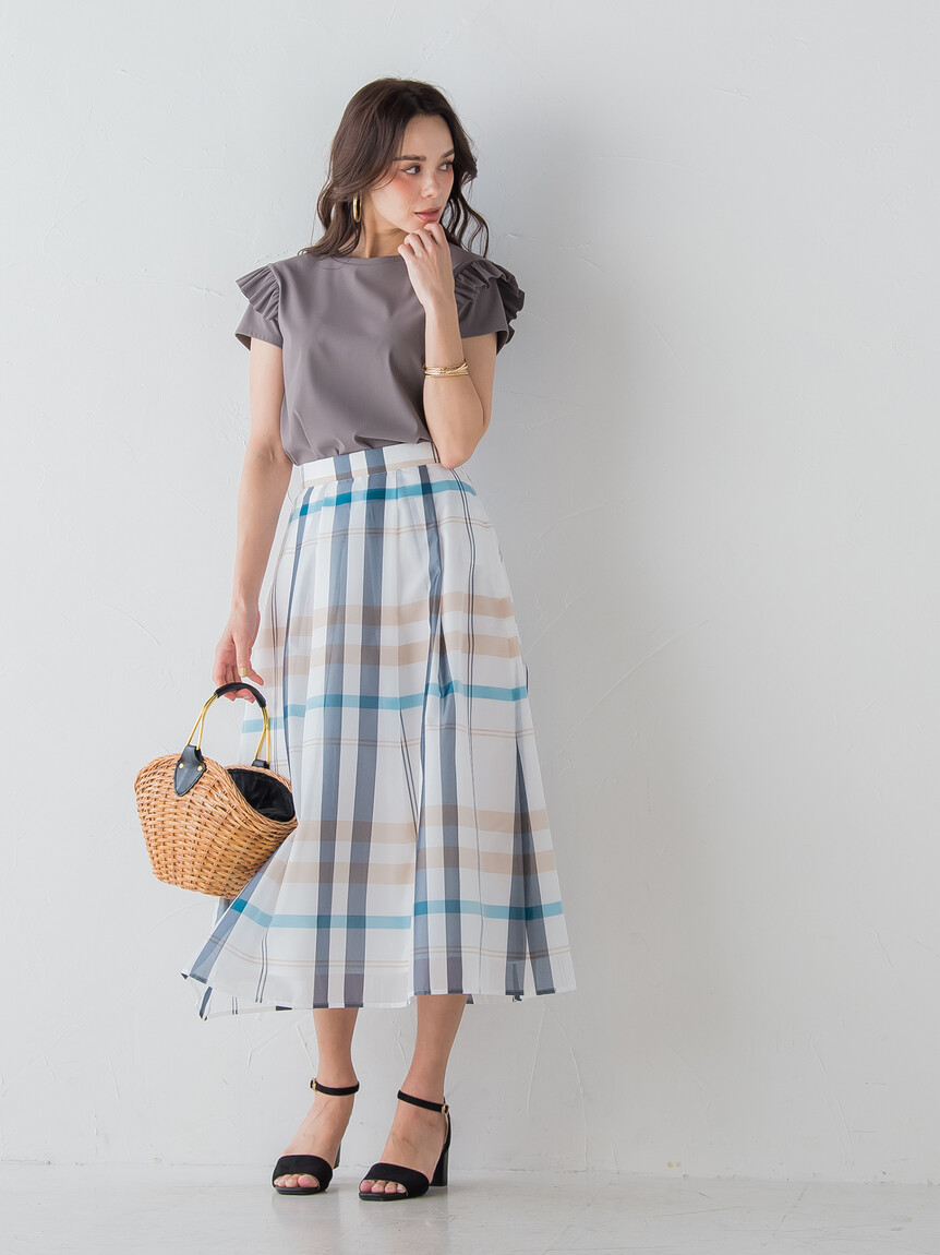 セール 50%OFF】ビアッジョブルー Viaggio Blu ビックチェック
