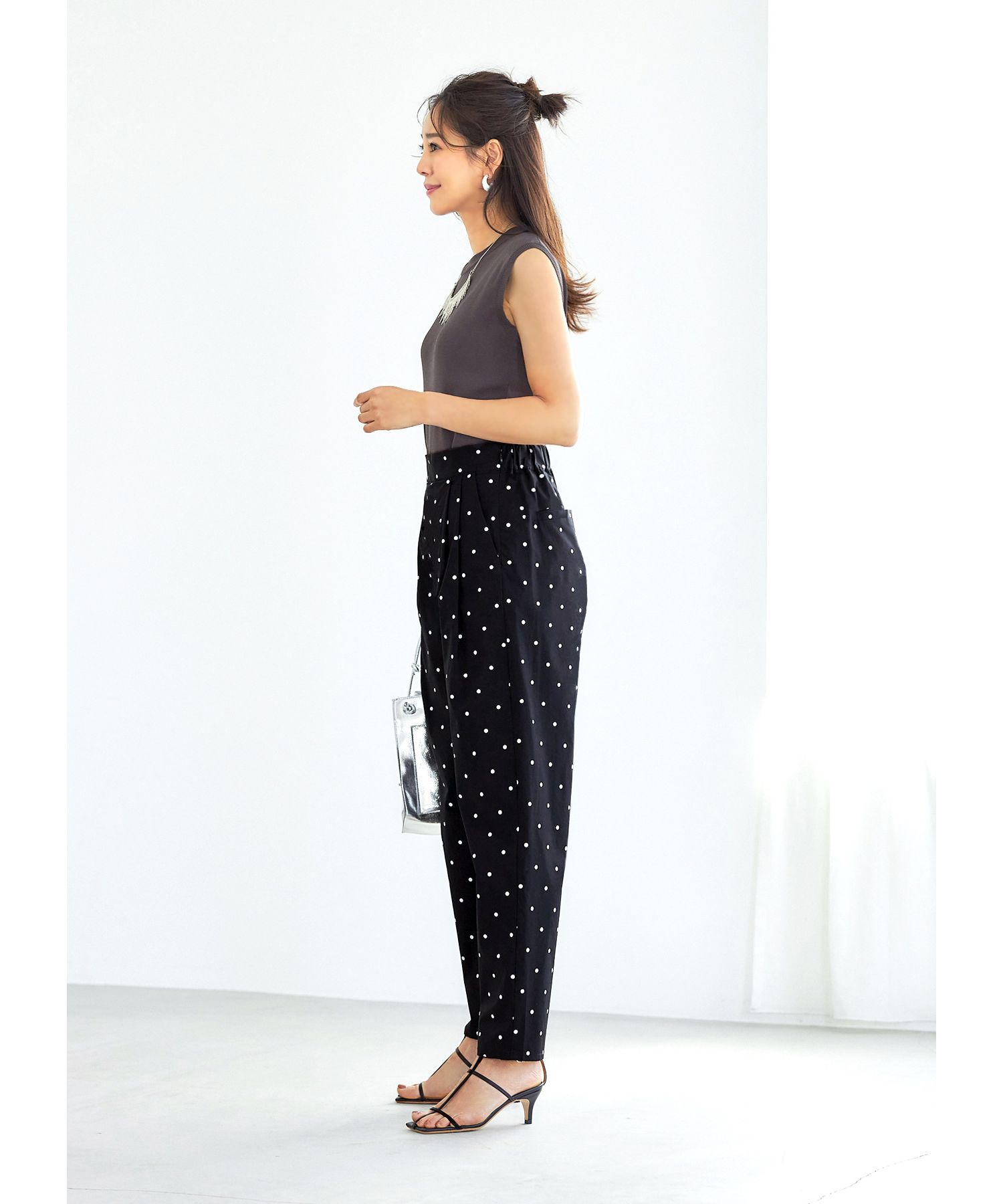 【新品タグ付き】martinique 2タックパンツ ドット柄 martinique/2タックパンツ｜martinique（マルティニーク）｜商品