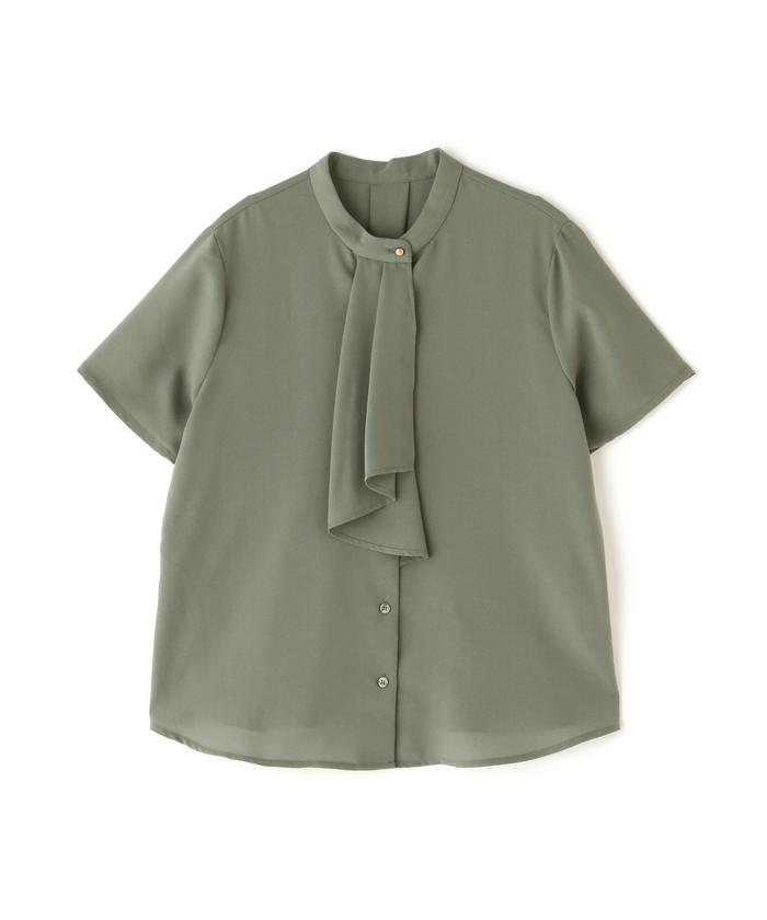 「N.（N. Natural Beauty Basic）」 半袖ブラウス MEDIUM スミクロ レディース ボウタイ風半袖ブラウス(504617797) | エヌナチュラルビューティ