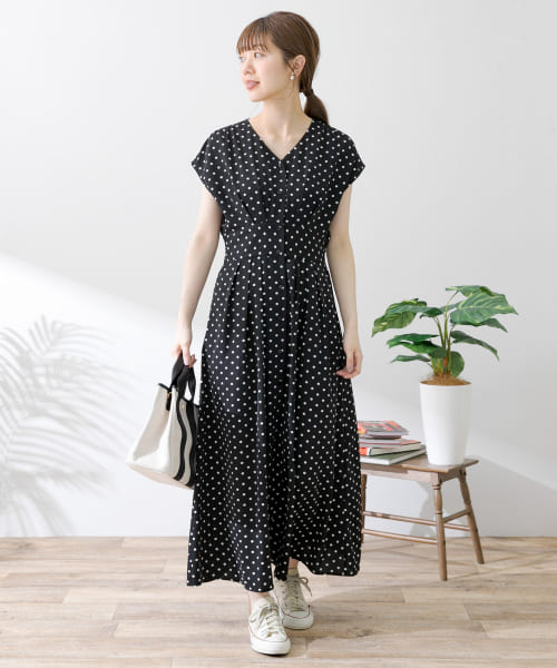 クーポン】【セール 30%OFF】ウエストマークドットプリント