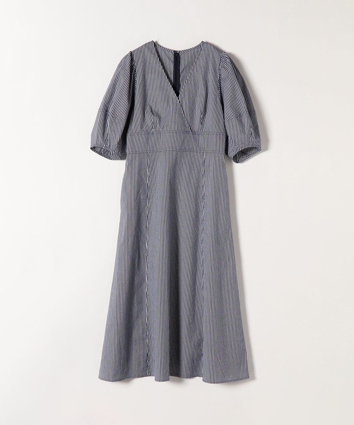 LANVIN COLLECTION シアサッカー ストライプワンピ 38 LANVIN COLLECTION シアサッカー ストライプワンピ 38 ワンピース