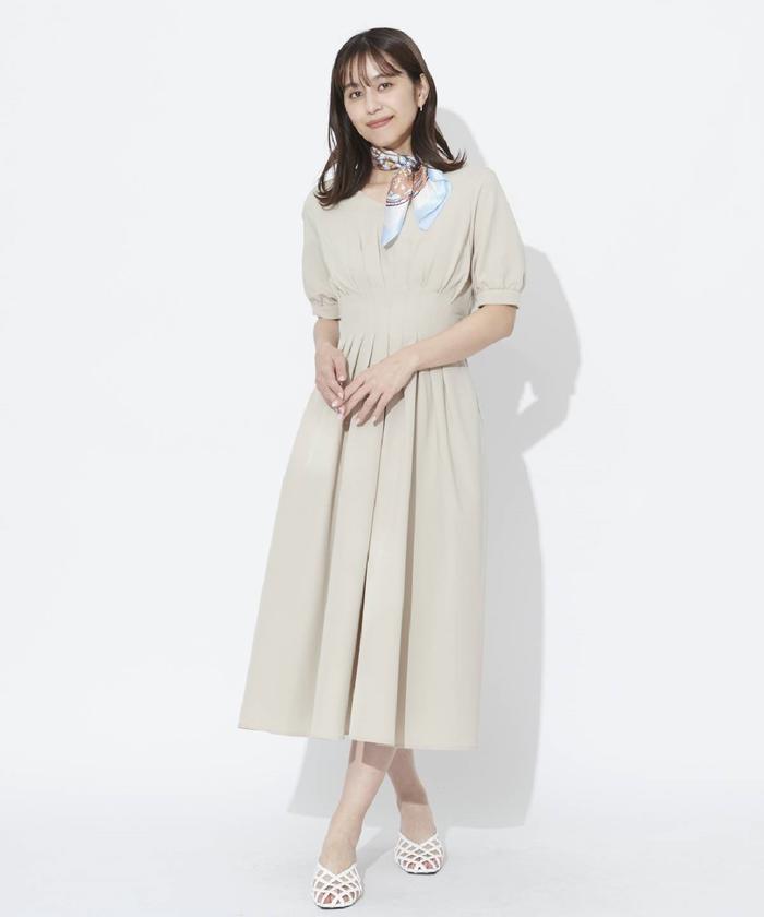 ウエストタック半袖ワンピース(504706424) | AND COUTURE(AND