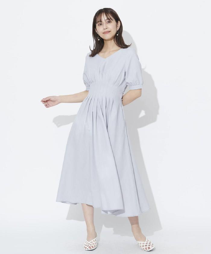 ウエストタック半袖ワンピース(504706424) | AND COUTURE(AND