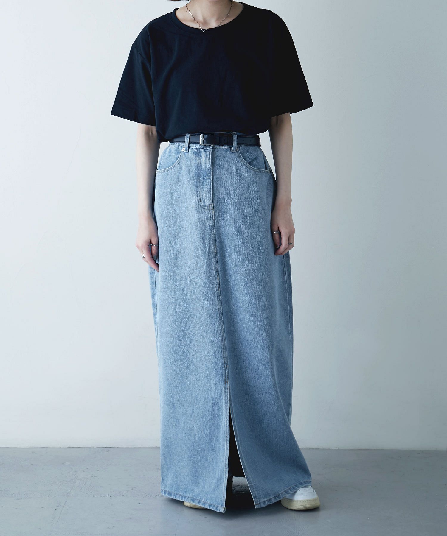 デニムストレートスカート ボトムス スカート ロング デニム