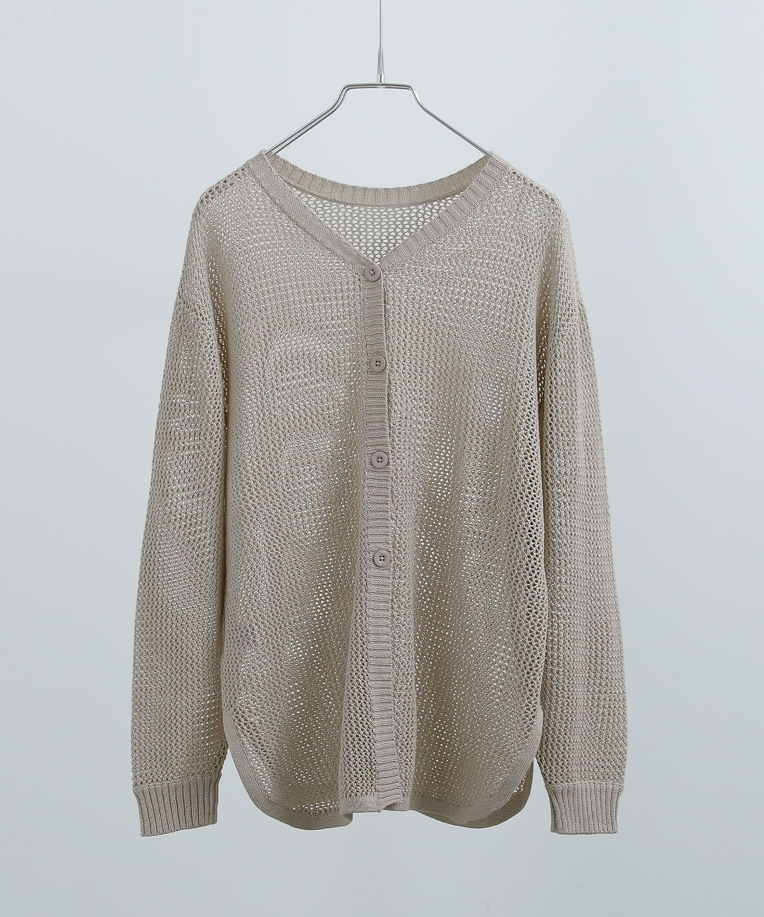 【セット商品】ストライプミニ丈トップ×カーディガンセット　アイボリー スカイブルー【250430top2】( jmam )(250501) カーディガン｜＆ON JIONE STORE（アンドオン）ジオン商事公式