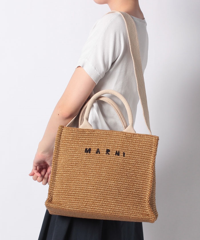 新品未使用！送料込み★MARNI★ラフィア製 スモールトートバッグ 【限定製作】 【限定製作】