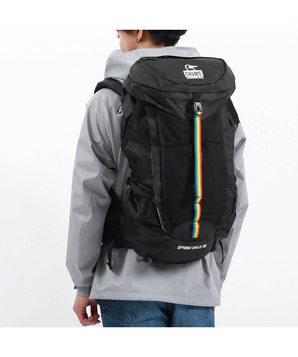 CHUMS スプリングデール35 登山 バックパック 9531005 CHUMS SPRING DALE 35 ブラックレインボー チャムス CHUMS 日本正規
