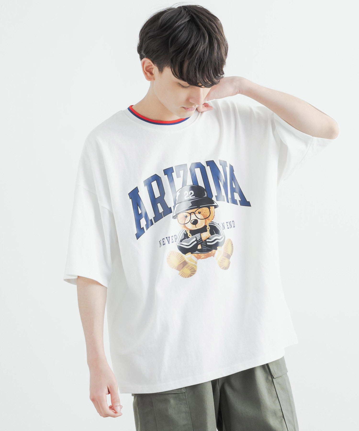 メンズ クマ Tシャツ XL ストリート インポート 可愛い レディース