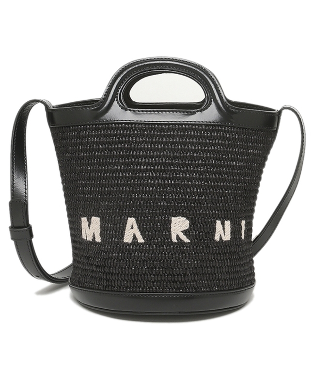 【美品】マルニ MARNI トロピカリア バケットバッグ  かごバッグ 黑