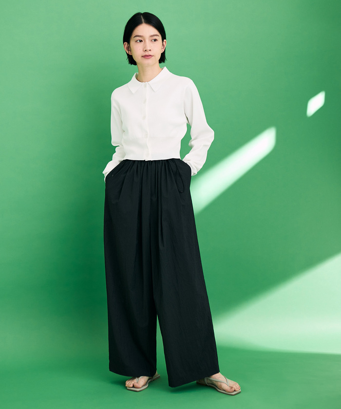 セール 70%OFF】【サステナブル】襟付きクロップドカーディガン