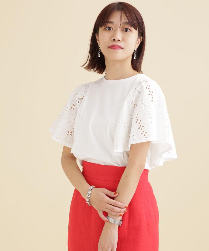 セール 80%OFF】LB.04/レーススリーブカットトップス(504635187