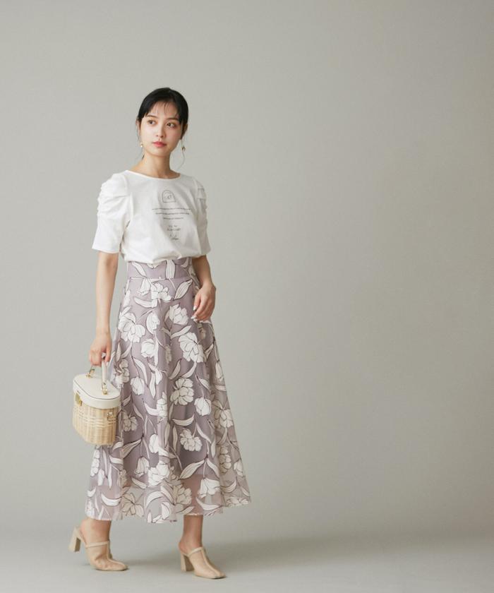 JILL STUART ヴェルヴェットオパール スカート　サイズ 2 ビッグフラワーオパールスカート(504673703) | ジル バイ ジル