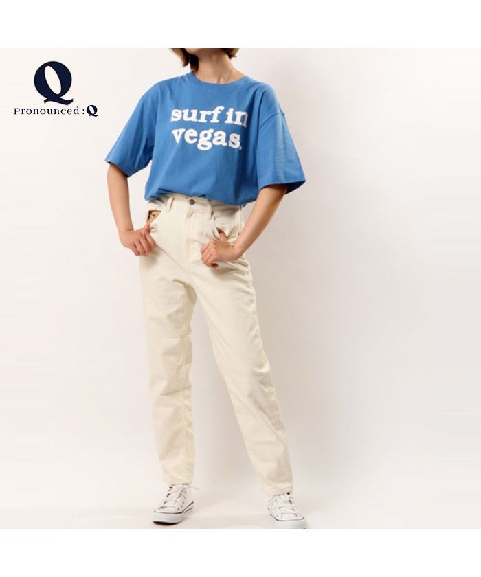 セール】【QUE / キュー】 USAコットン surfin vegas ロゴ SURF/サーフ